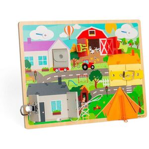 Bigjigs Toys Motorická doska každodenných zručností Bigjigs Toys Motorická doska každodenných zručností