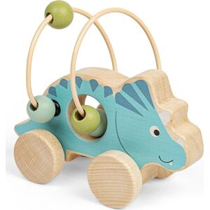 Bigjigs Toys Triceratops na kolieskach s korálkami Bigjigs Toys Triceratops na kolieskach s korálkami