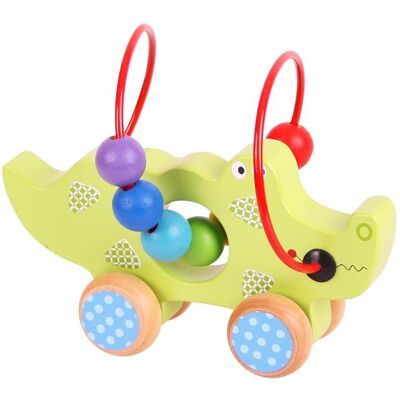 Bigjigs Toys Motorický labyrint na kolieskach – Krokodíl Bigjigs Toys Motorický labyrint na kolieskach – Krokodíl
