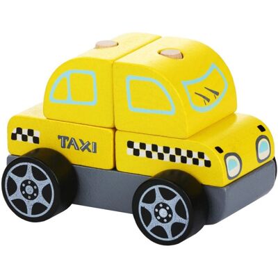 CUBIKA 13159 Taxi vozidlo, drevená skladačka 5 dielov CUBIKA 13159 Taxi vozidlo, drevená skladačka 5 dielov