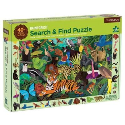 Mudpuppy Puzzle hľadaj a nájdi – Dažďový prales (64 ks) Mudpuppy Puzzle hľadaj a nájdi – Dažďový prales (64 ks)