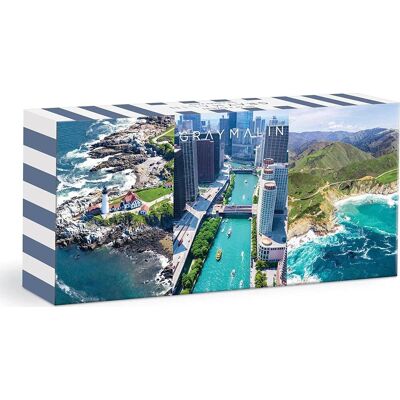 GALISON Puzzle Gray Malin 3 v 1 USA letecky 3× 120 dielikov GALISON Puzzle Gray Malin 3 v 1 USA letecky 3× 120 dielikov