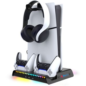 iPega P5S006 Multifunkčný Nabíjací RGB Stojan s Chladením pre PS5 Slim Black iPega P5S006 Multifunkčný Nabíjací RGB Stojan s Chladením pre PS5 Slim Black