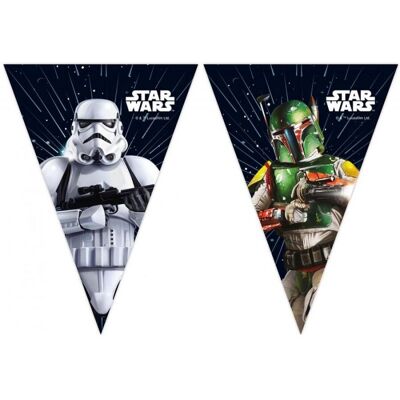 GoDan Papírová girlanda vlajky Star Wars Galaxy - Hvězdné války - 230 cm GoDan Papírová girlanda vlajky Star Wars Galaxy - Hvězdné války - 230 cm