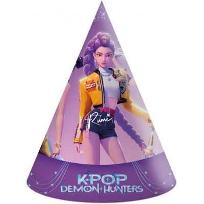 GoDan Papierové klobúčiky K-POP DEMON HUNTERS, Lovci démonov, 6 ks GoDan Papierové klobúčiky K-POP DEMON HUNTERS, Lovci démonov, 6 ks