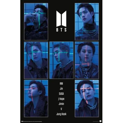 Grupo Erik BTS: Band members' names – Plagát Grupo Erik BTS: Band members' names – Plagát