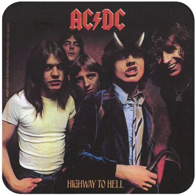 Logoshirt AC/DC, Higway To Hell - podtácok Logoshirt AC/DC, Higway To Hell - podtácok