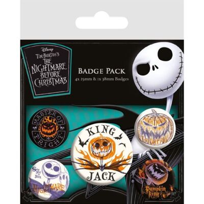 Pyramid Disney Nightmare Before Christmas: Jack – odznaky sada 5 ks Pyramid Disney Nightmare Before Christmas: Jack – odznaky sada 5 ks