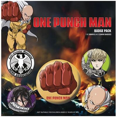 Pyramid One Punch Man: Destructive – odznaky sada 5 ks Pyramid One Punch Man: Destructive – odznaky sada 5 ks