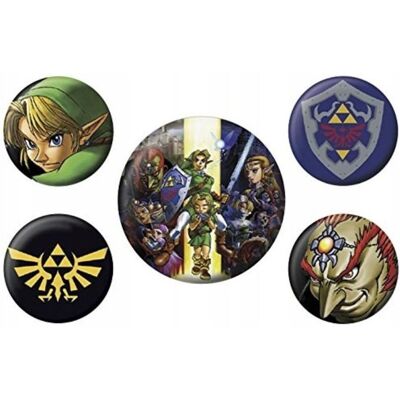 Pyramid Nintendo The Legend Of Zelda – odznaky sada 5 ks Pyramid Nintendo The Legend Of Zelda – odznaky sada 5 ks