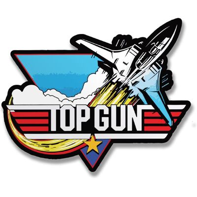 Hybris Production AB Samolepka Top Gun Fire Patch 10 cm Hybris Production AB Samolepka Top Gun Fire Patch 10 cm