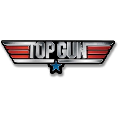 Hybris Production AB Samolepka Top Gun Metal Logo 15 cm Hybris Production AB Samolepka Top Gun Metal Logo 15 cm