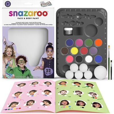 SNAZAROO Veľká sada farieb na tvár, Party pack, 22 dielov SNAZAROO Veľká sada farieb na tvár, Party pack, 22 dielov