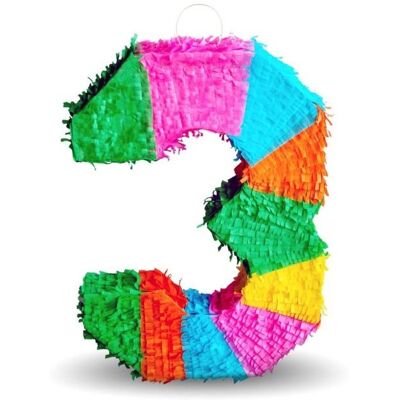GoDan Piňata Číslo „3" Farebná – Rozbíjacia, 50 × 35 × 7,5 cm GoDan Piňata Číslo „3" Farebná – Rozbíjacia, 50 × 35 × 7,5 cm