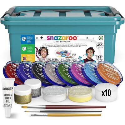 SNAZAROO Sada na maľovanie na tvár v boxe – Painter's kit II. 28 dielov SNAZAROO Sada na maľovanie na tvár v boxe – Painter's kit II. 28 dielov