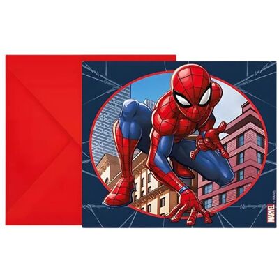 GODAN Pozvánky s obálkami Spiderman, crime fighter, 6 ks GODAN Pozvánky s obálkami Spiderman, crime fighter, 6 ks