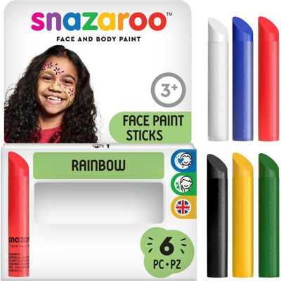 Snazaroo Face Paint Sticks Rainbow, 6 ks Snazaroo Face Paint Sticks Rainbow, 6 ks