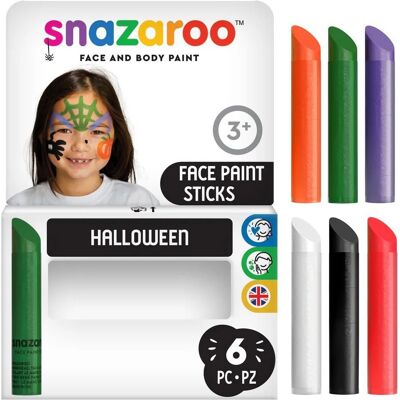 Snazaroo Face Paint Sticks Halloween 6 ks Snazaroo Face Paint Sticks Halloween 6 ks