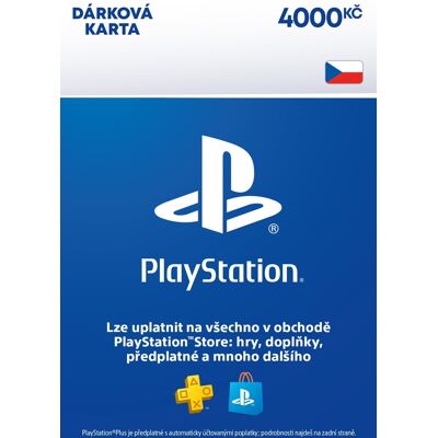 Sony PlayStation Store - Kredit 4000 Kč - CZ Digital Sony PlayStation Store - Kredit 4000 Kč - CZ Digital