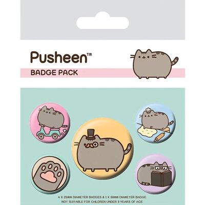 Pyramid Pusheen: Fancy – odznaky 5 kusov Pyramid Pusheen: Fancy – odznaky 5 kusov