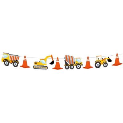 GODAN Girlanda Happy birthday – stavba – stavenisko 360 cm GODAN Girlanda Happy birthday – stavba – stavenisko 360 cm