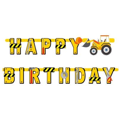 GODAN Girlanda Happy birthday – stavba – stavenisko 360 cm GODAN Girlanda Happy birthday – stavba – stavenisko 360 cm