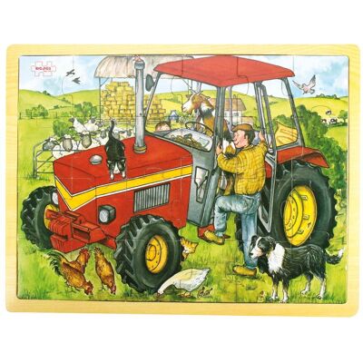 Bigjigs Toys Drevené puzzle – Traktor Bigjigs Toys Drevené puzzle – Traktor
