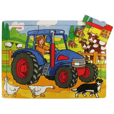 Bigjigs Toys Drevené puzzle - Traktor Bigjigs Toys Drevené puzzle - Traktor