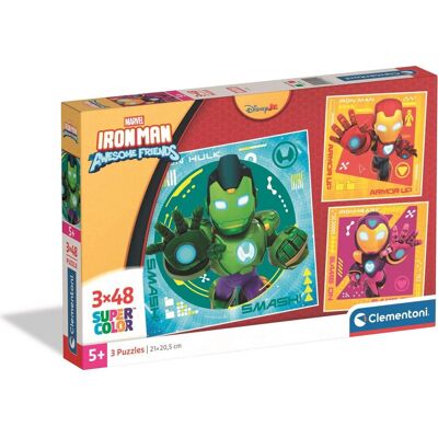 Clementoni Iron Man a jeho úžasní priatelia – puzzle 3× 48 dielikov Clementoni Iron Man a jeho úžasní priatelia – puzzle 3× 48 dielikov