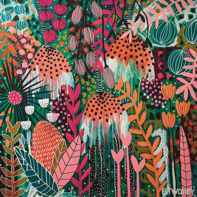 HEYE Čtvercové puzzle Flowery: Rubínový svit slunce 1000 dílků HEYE Čtvercové puzzle Flowery: Rubínový svit slunce 1000 dílků