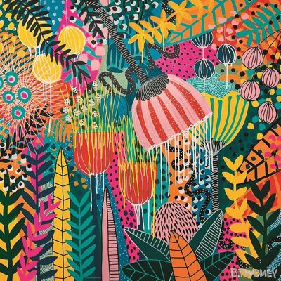 HEYE Čtvercové puzzle Flowery: Krásná budoucnost 1000 dílků HEYE Čtvercové puzzle Flowery: Krásná budoucnost 1000 dílků