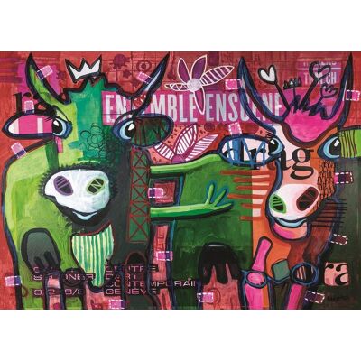 HEYE Puzzle Pruhované kravy 1000 dielikov HEYE Puzzle Pruhované kravy 1000 dielikov