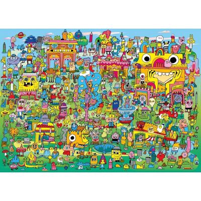 HEYE Puzzle Pens are my Friends: Doodle Village 1000 dielikov HEYE Puzzle Pens are my Friends: Doodle Village 1000 dielikov