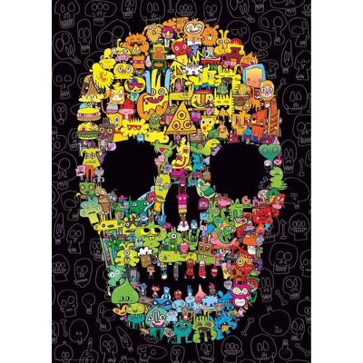 HEYE Puzzle Pens are my Friends: Doodle Skull 1 000 dielikov HEYE Puzzle Pens are my Friends: Doodle Skull 1 000 dielikov