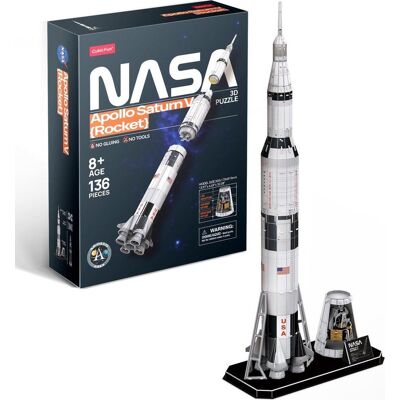 CUBICFUN 3D puzzle NASA: Raketa Apollo Saturn 136 dielikov CUBICFUN 3D puzzle NASA: Raketa Apollo Saturn 136 dielikov