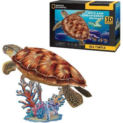 CUBICFUN 3D puzzle National Geographic: Morská korytnačka 31 dielikov CUBICFUN 3D puzzle National Geographic: Morská korytnačka 31 dielikov