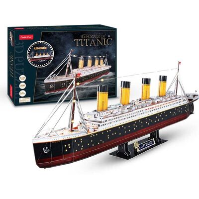 CUBICFUN Svítící 3D puzzle Titanic 266 dílků CUBICFUN Svítící 3D puzzle Titanic 266 dílků