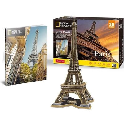 Cubicfun 3D puzzle National Geographic: Eiffelova veža 80 dielikov Cubicfun 3D puzzle National Geographic: Eiffelova veža 80 dielikov