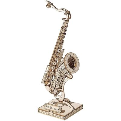 Robotime Rolife 3D drevené puzzle Saxofon 136 dielikov Robotime Rolife 3D drevené puzzle Saxofon 136 dielikov