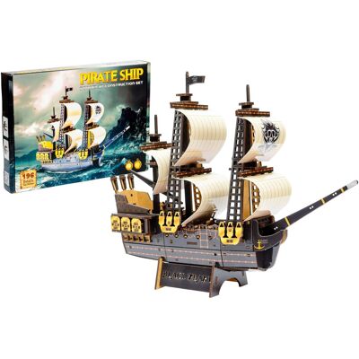 BusyKids Dřevěná 3D stavebnice Pirátská loď BusyKids Dřevěná 3D stavebnice Pirátská loď