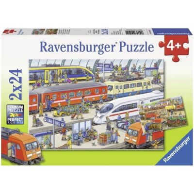 Ravensburger 091911 Vlaková stanica 2× 24 dielikov Ravensburger 091911 Vlaková stanica 2× 24 dielikov