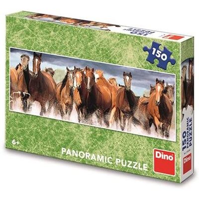 Dino Kone vo vode 150 panoramic puzzle Dino Kone vo vode 150 panoramic puzzle