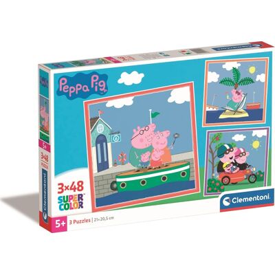 CLEMENTONI Puzzle Prasiatko Pepa 3× 48 dielikov CLEMENTONI Puzzle Prasiatko Pepa 3× 48 dielikov