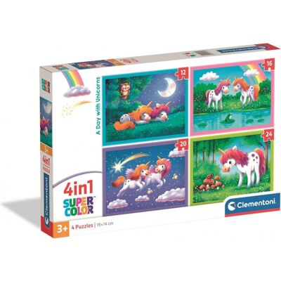 CLEMENTONI Puzzle Jednorožci 4 v 1 12,16, 20, 24 dielikov CLEMENTONI Puzzle Jednorožci 4 v 1 12,16, 20, 24 dielikov