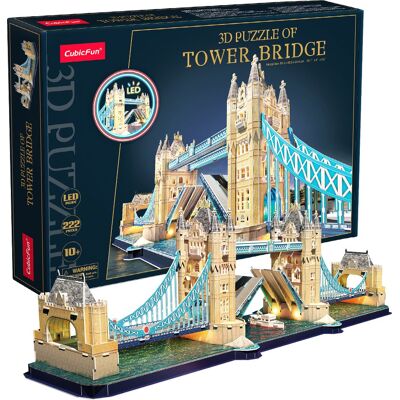 CubicFun LED Svítící Tower Bridge 222 dílků CubicFun LED Svítící Tower Bridge 222 dílků