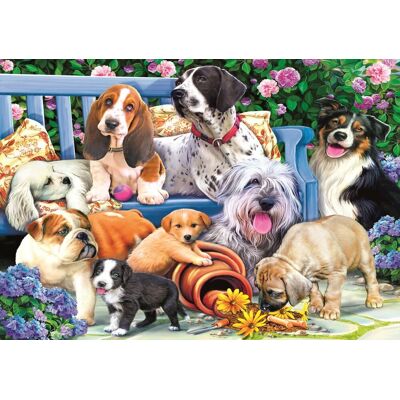 Trefl Puzzle Psy v záhrade 1000 dielikov Trefl Puzzle Psy v záhrade 1000 dielikov