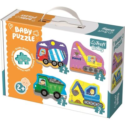 Trefl Baby puzzle Vozidlá na stavbe 4 v 1 (3, 4, 5, 6 dielikov) Trefl Baby puzzle Vozidlá na stavbe 4 v 1 (3, 4, 5, 6 dielikov)