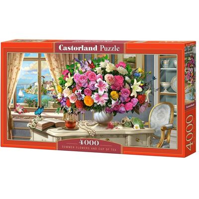 Castorland Puzzle Letná kytica so šálkou čaju 4000 dielikov Castorland Puzzle Letná kytica so šálkou čaju 4000 dielikov