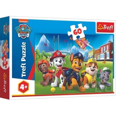 Trefl Puzzle Labková patrola v tráve 60 dielikov Trefl Puzzle Labková patrola v tráve 60 dielikov