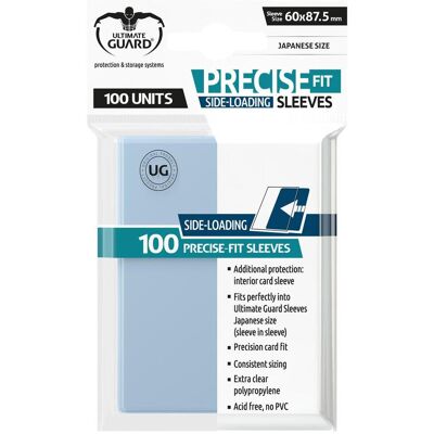 Ultimate Guard – Precise-Fit Japanese Size Side-Loading Obaly 100 ks – Transparent Ultimate Guard – Precise-Fit Japanese Size Side-Loading Obaly 100 ks – Transparent